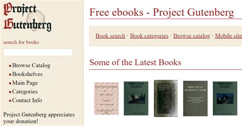 project gutenburg|project gutenberg online catalog.